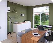 Vue 3D des futurs bureaux