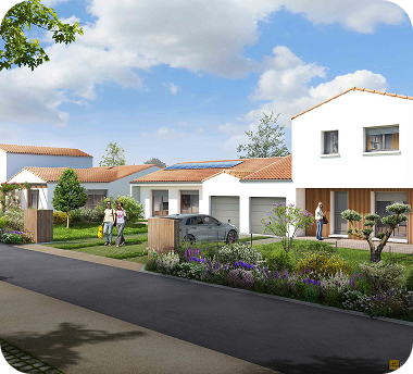 Vue 3D d'une maison de type Acco'